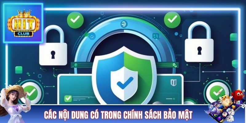 Các nội dung thường thấy trong chính sách bảo mật