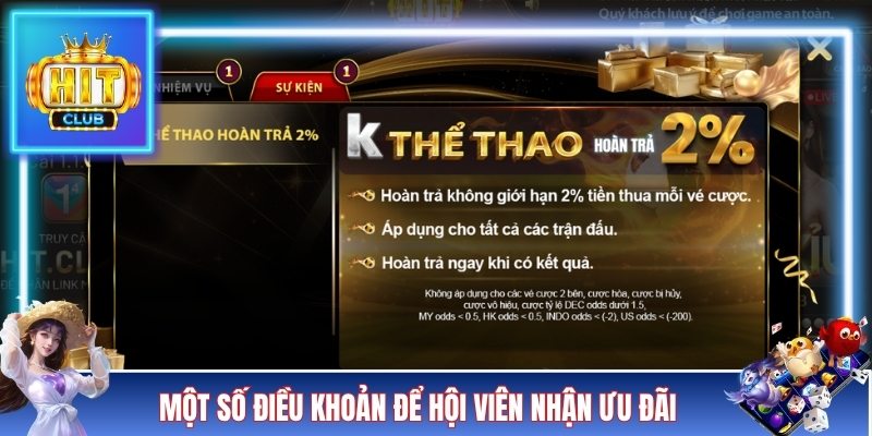 Một số điều khoản để hội viên nhận ưu đãi