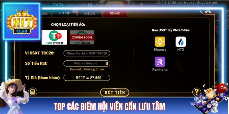 Top các điểm hội viên cần lưu tâm
