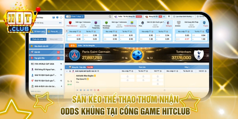 Săn kèo thể thao thơm nhận odds khủng tại cổng game Hitclub