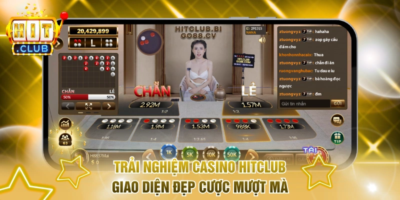 Trải nghiệm Casino Hitclub giao diện đẹp cược mượt mà